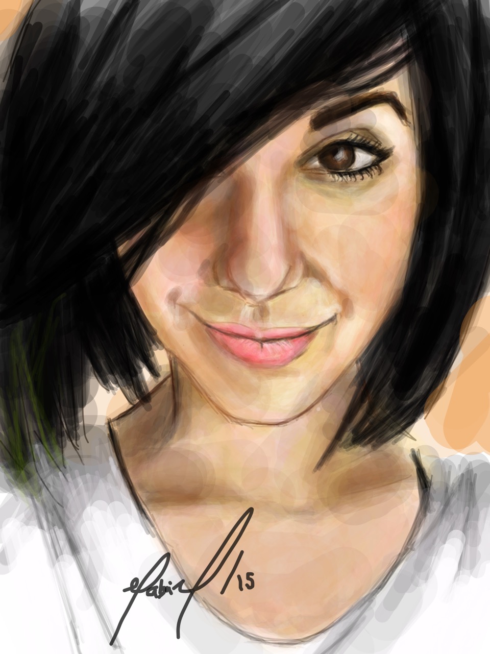 Digital Artwork - French Girl Portrait 2